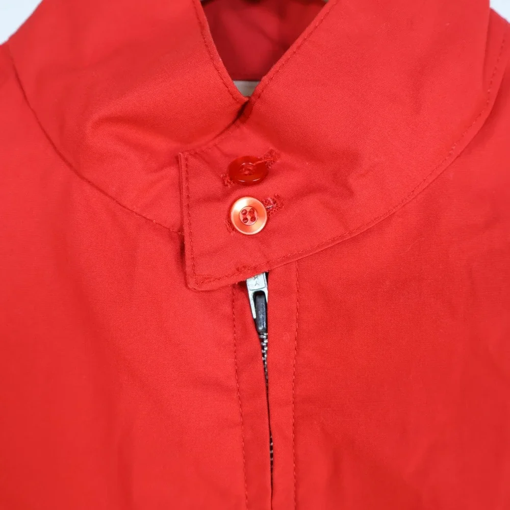 Vintage Case IH Harrington Jacket L Workwear Agriculture Farm Red Poly Cotton‎